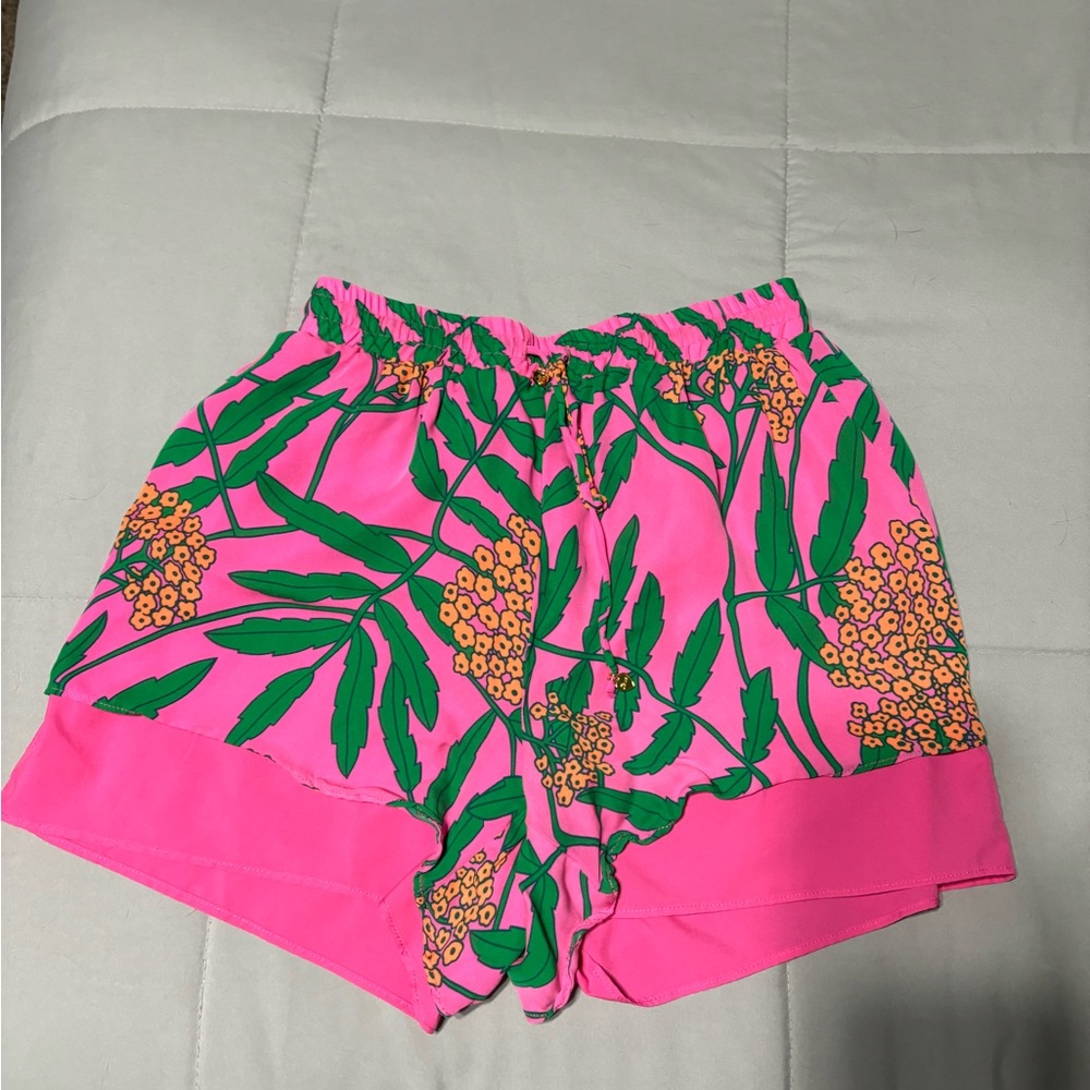 Julie Brown Vibrant Pink and Green Shorts